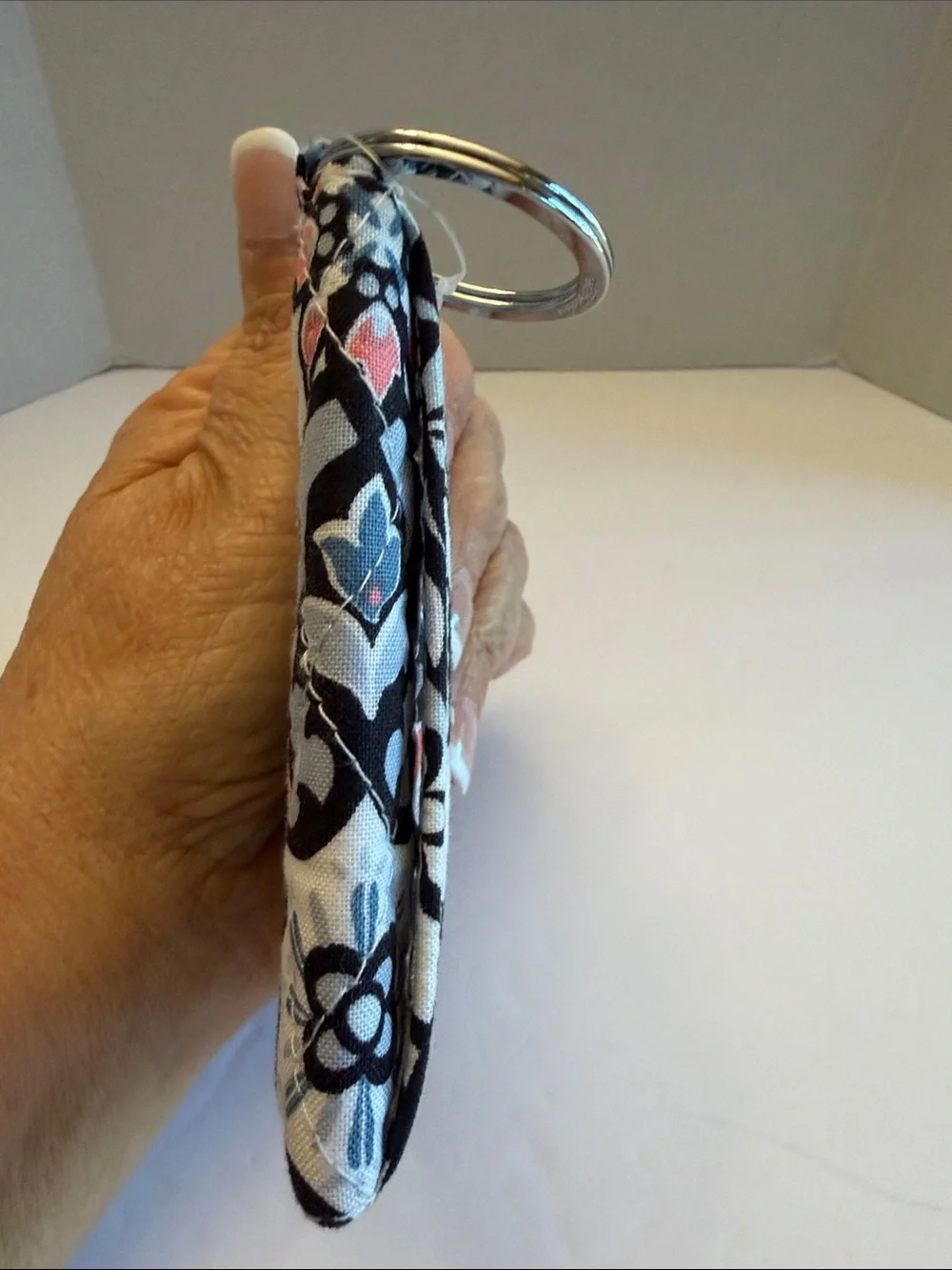 Vera Bradley Lisbon Medallion ID Card Holder with Key Ring